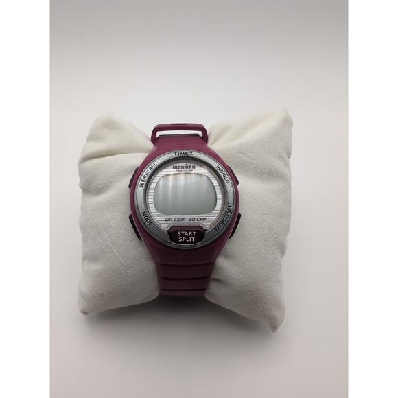 Timex Ironman Triathlon Watch Women 39mm Digital Pink Indiglo 30Lap NeedsBattery - Picture 1 of 5